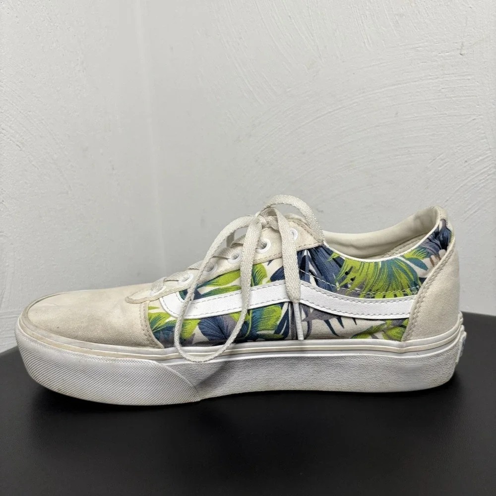 VANS WARD PLATFORM PARADISE FLORAL Shoes Women's Size 9.5 Skate Sneakers Casual‎